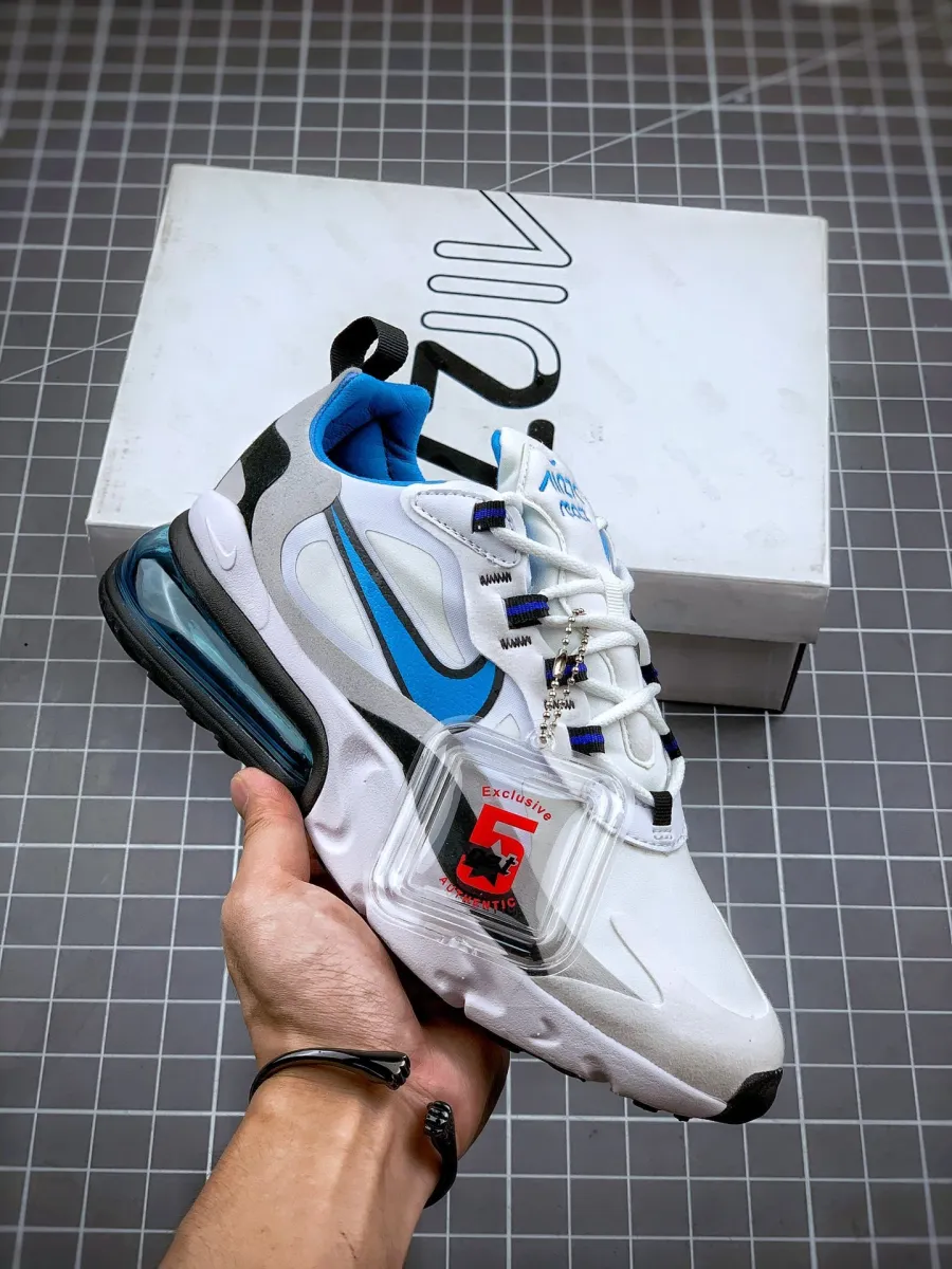 Nike Air Max 270 React White Blue Grey CT1280-101 Outlet