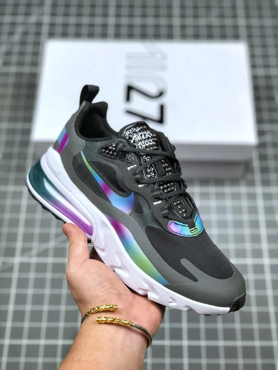Air Max 270 React 'Bubble Pack' Black/Smoke Grey-Multi Color-White CT5064-001 To Buy