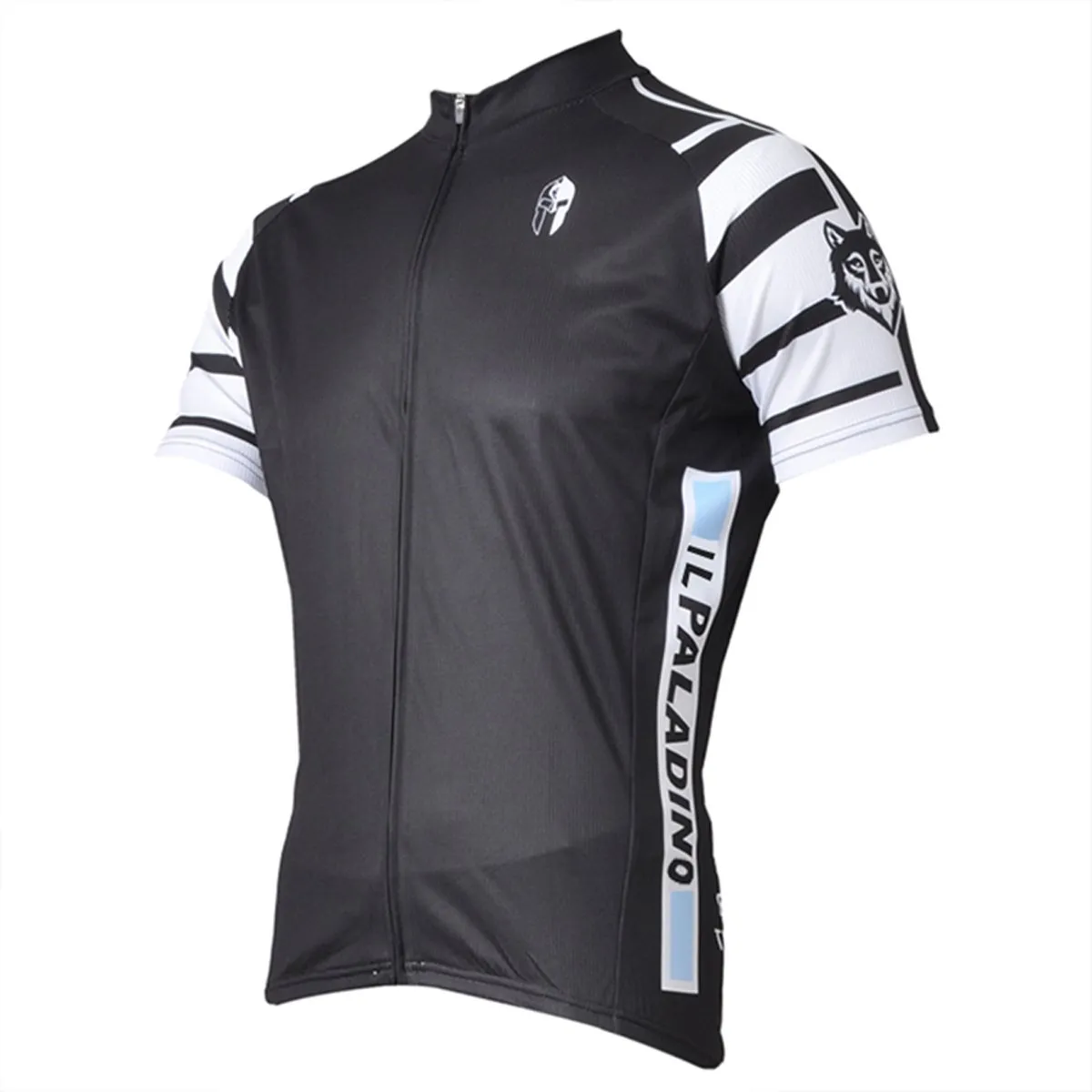 Wolf Soldier Man's Short-sleeve Cycling Jersey T-shirt Summer Black NO.007