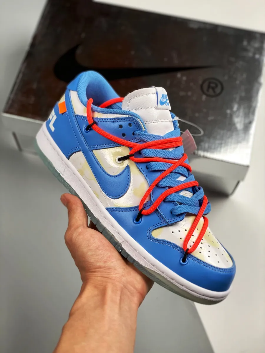 Futura x Off-White x Nike SB Dunk Low 'UNC' nike dunk low futura unc