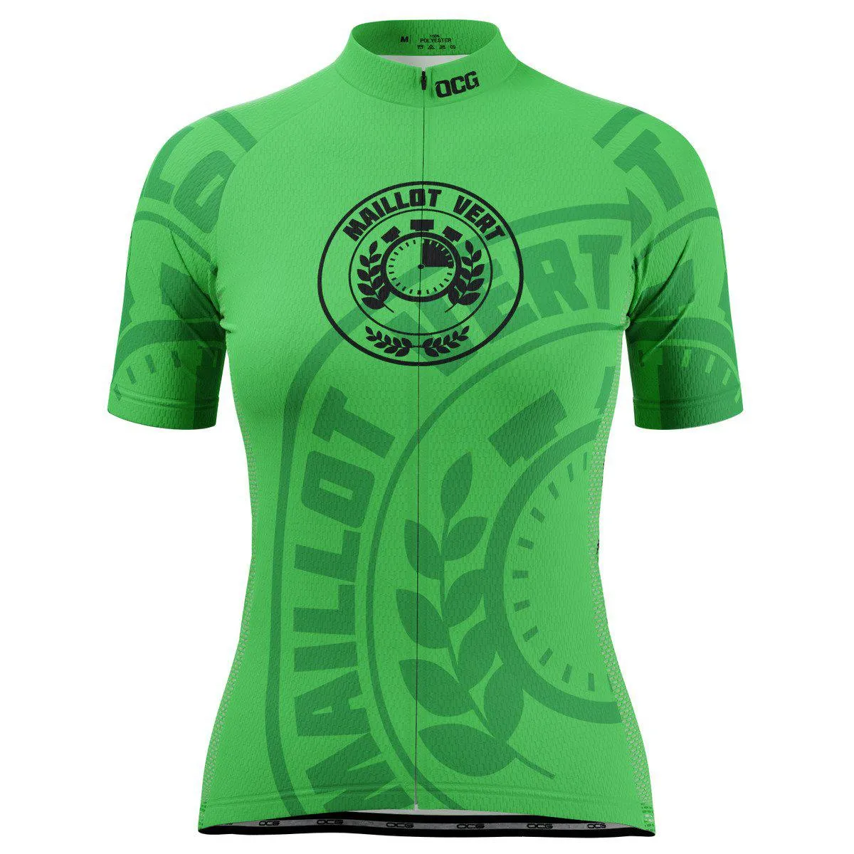 Women's Green Sprinters Maillot Vert Short Sleeve Cycling Jersey