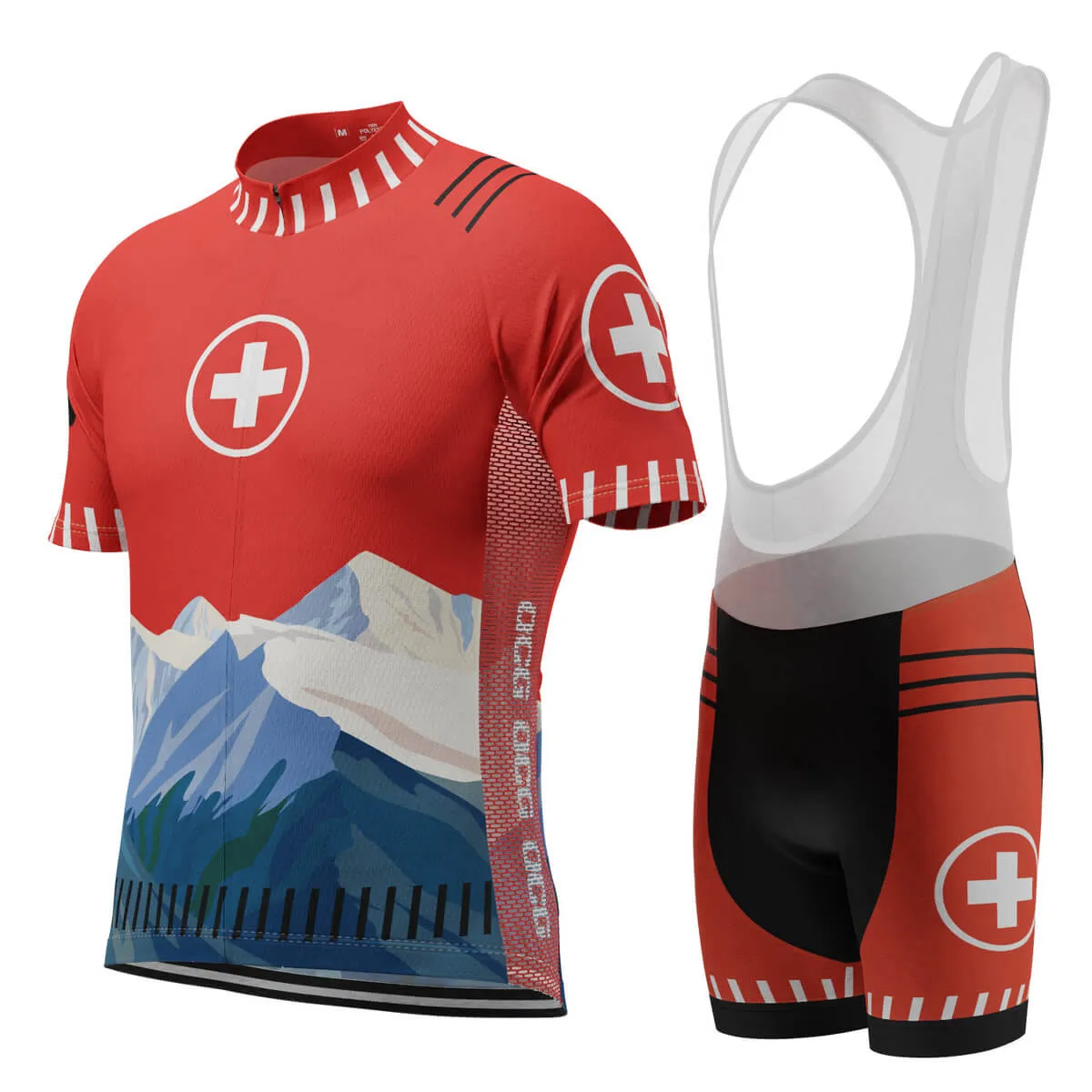 Men's Swiss Alps Short Sleeve Cycling Kit To Buy