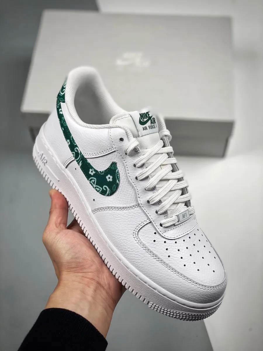 Nike Air Force 1 Green Paisley DH4406-102 / nike white and green shoes