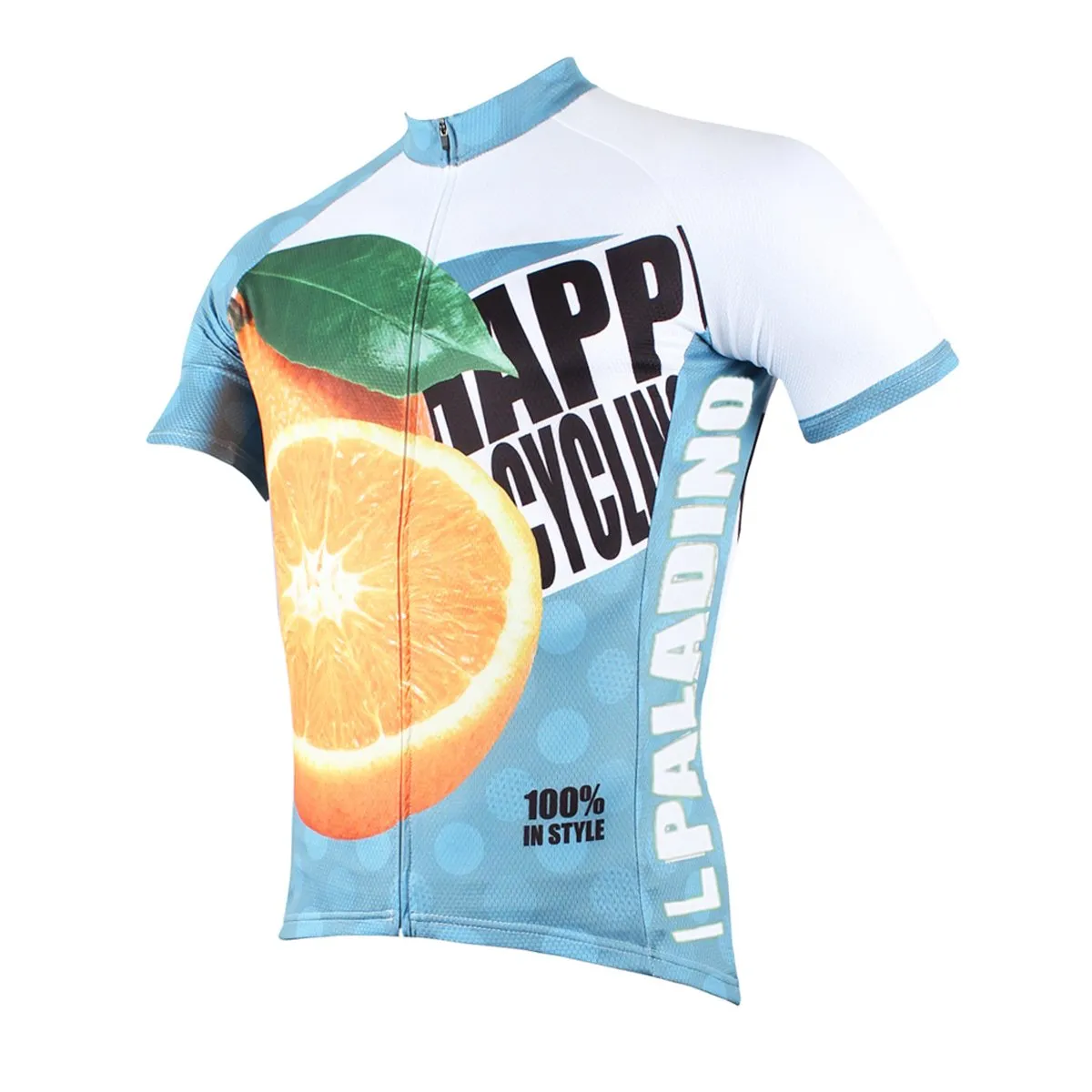 Happy Cycling Summer Fruit Orange Men's Short-Sleeve Cycling Jersey Suit NO.176