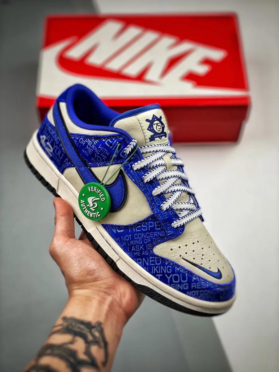Nike Dunk Low Jackie Robinson Racer Blue Coconut Jackie Robinson Dunks Size 12