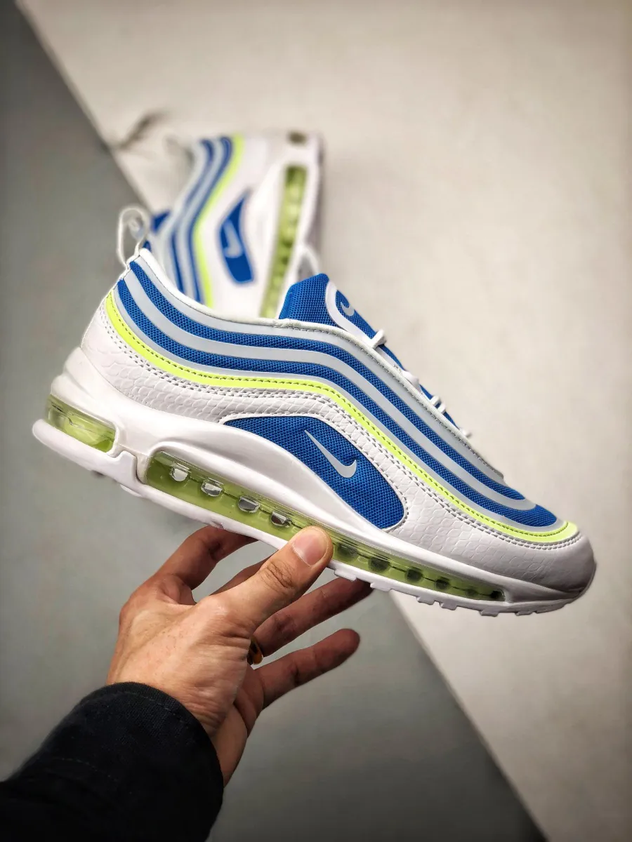 Nike Womens Air Max 97 Ultra '17 SE 'Sprite' White/Blue Nebula-Volt / air max 97 sprite