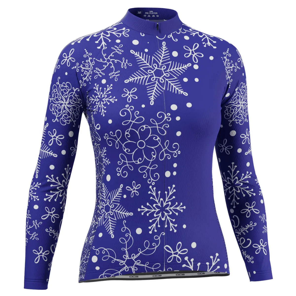 Women's Festive Snowflake Long Sleeve Cycling Jersey Online