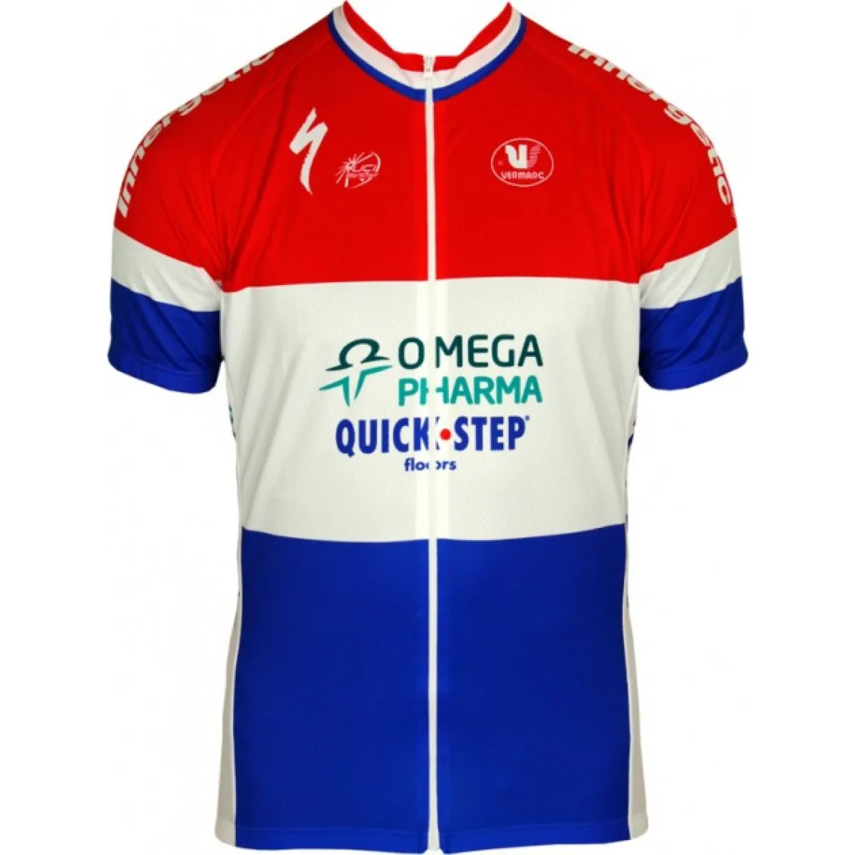 OMEGA PHARMA-QUICKSTEP dutch champ 2012/13 Vermarc professional cycling team - Cycling Jersey Short Sleeve