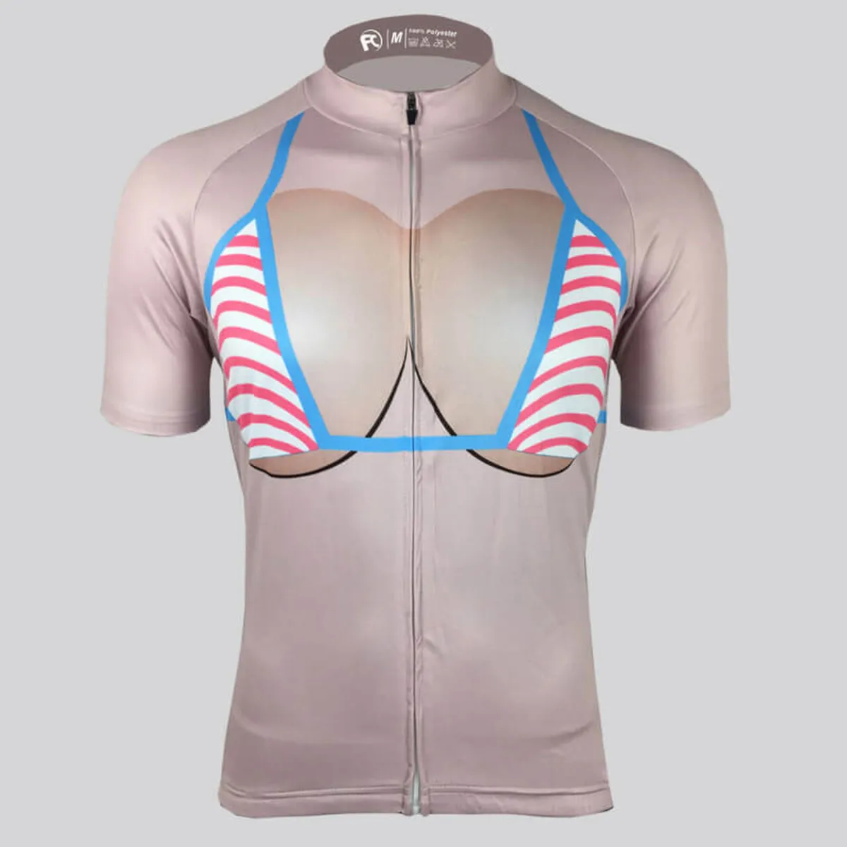 Pink Stripe Bikini Men Cycling Jersey Outlet