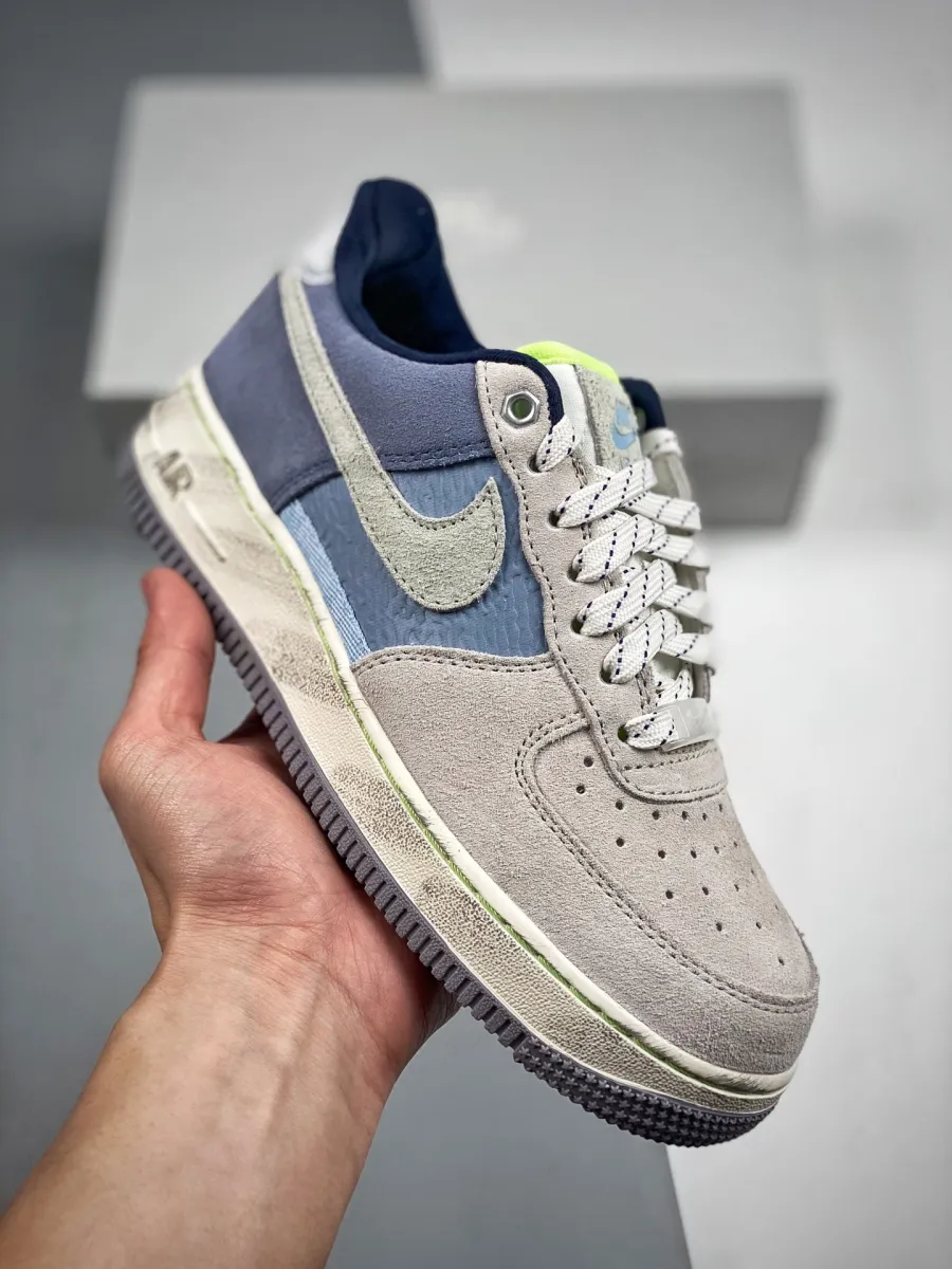 Nike Air Force 1 Low Mountain White Grey Blue For Womens DO2339-114 / air max 1 greystone