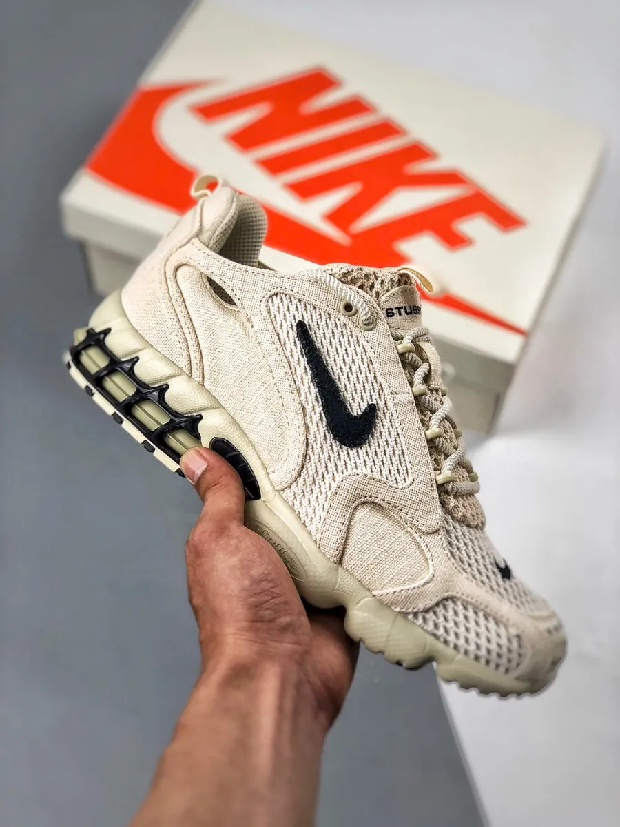 Stussy x Nike Air Zoom Spiridon Caged Fossil/Black CQ5486-200 Stussy X Air Zoom Spiridon Caged 'fossil'