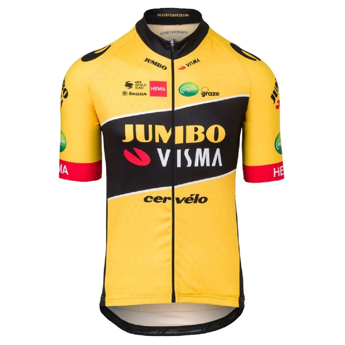 Team Jumbo-Visma 2022 Replica Cycling Jersey Short Sleeve