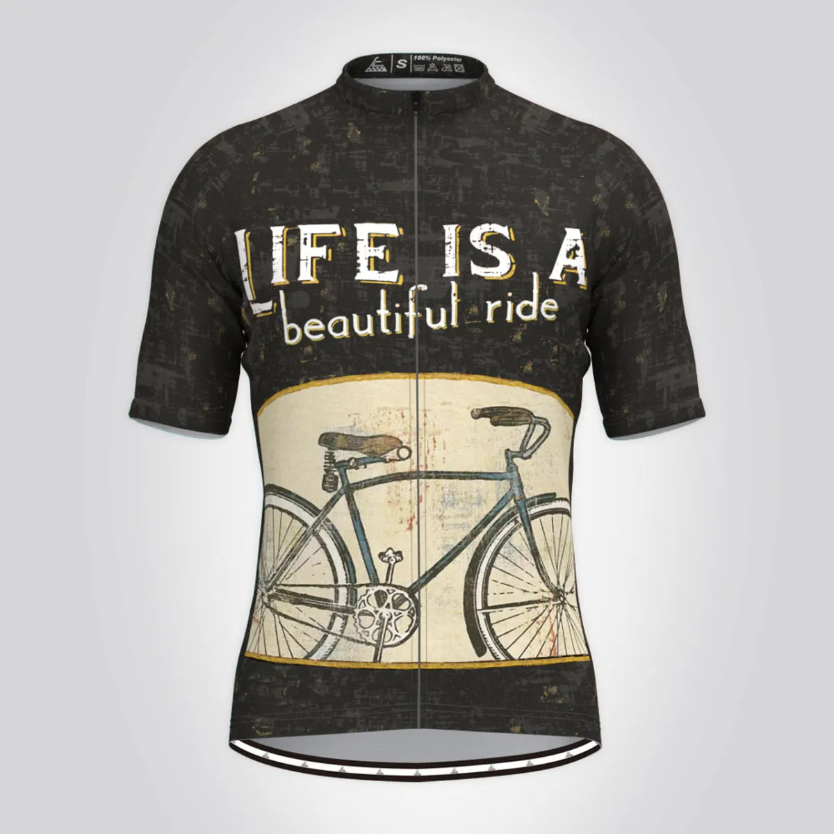 Life Is A Beautiful Ride Cycling Jersey Black To Buy
