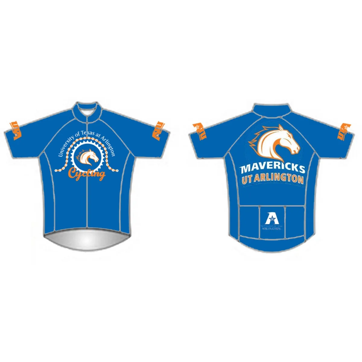 UTA University of Texas UT Arlington MAVERICKS Cycling Jersey