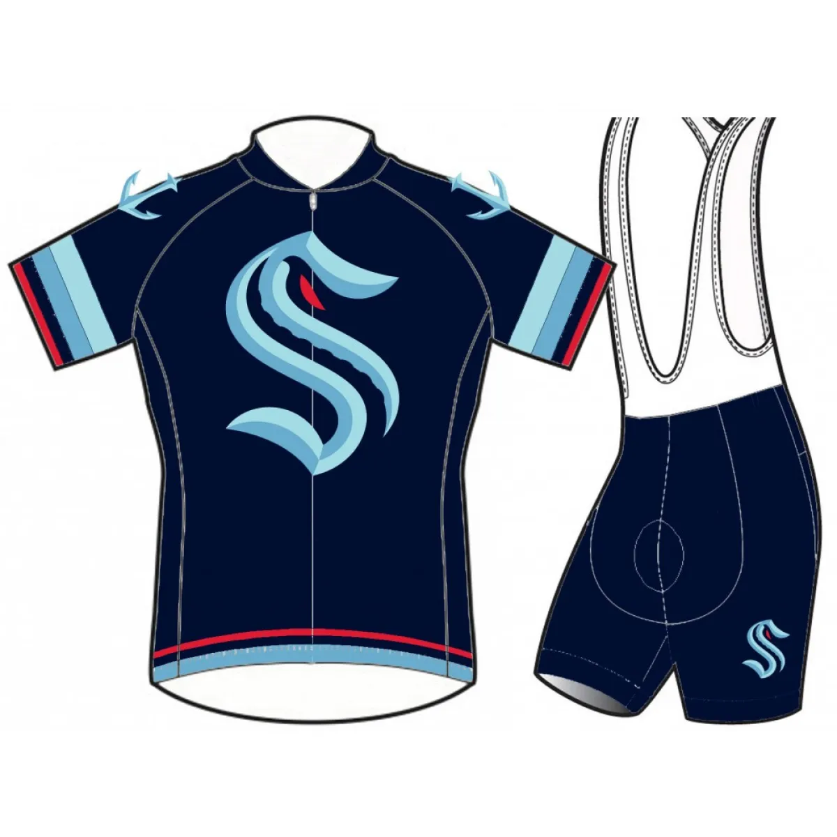 NHL Seattle Kraken Cycling Jerseys (Bib) Shorts Z-1905823