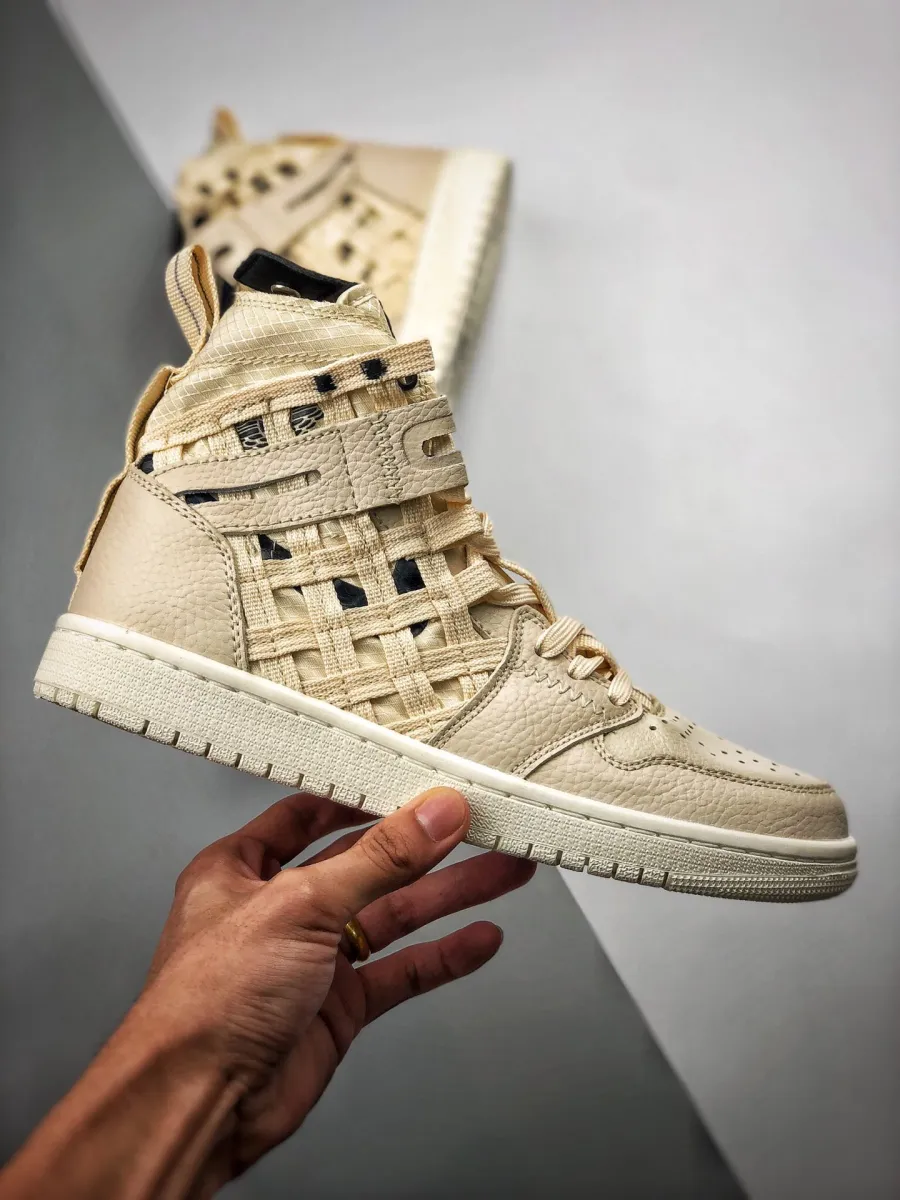 Air Jordan 1 Cargo Light Cream/Club Gold-Sail-Oil Grey CD6757-200 For Sale