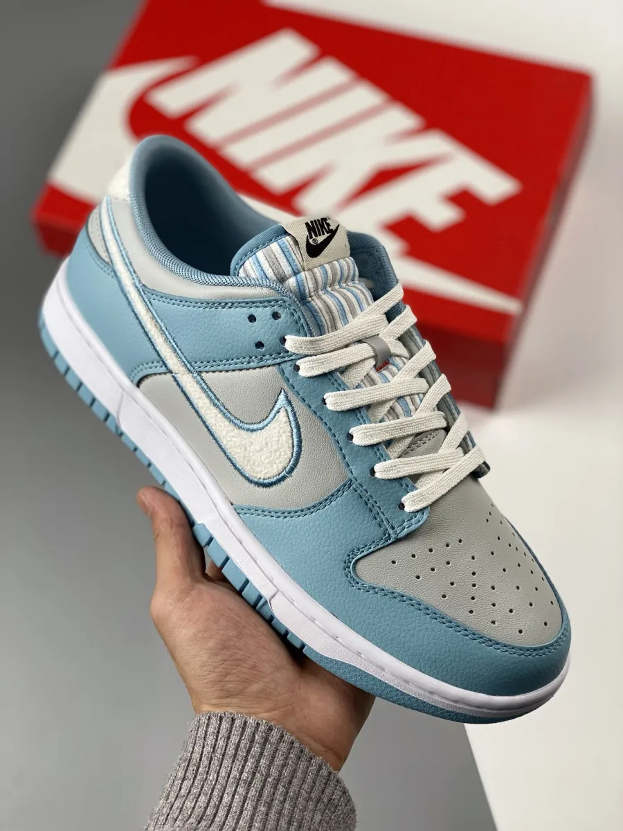Nike Dunk Low Worn Blue FB1871-011 - dunk low fleece swoosh light blue