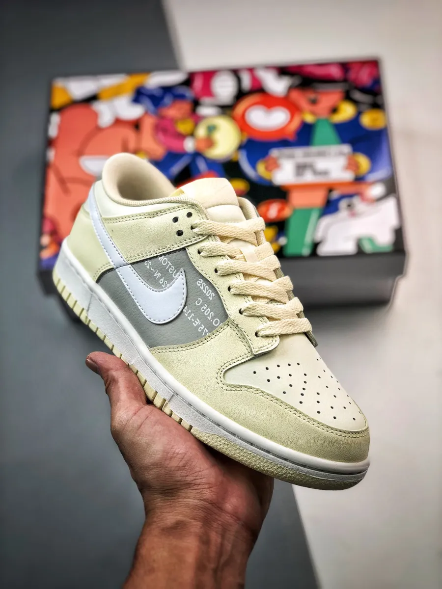 Custom Nike Dunk Low Coconut Milk Grey #coconut cream dunks
