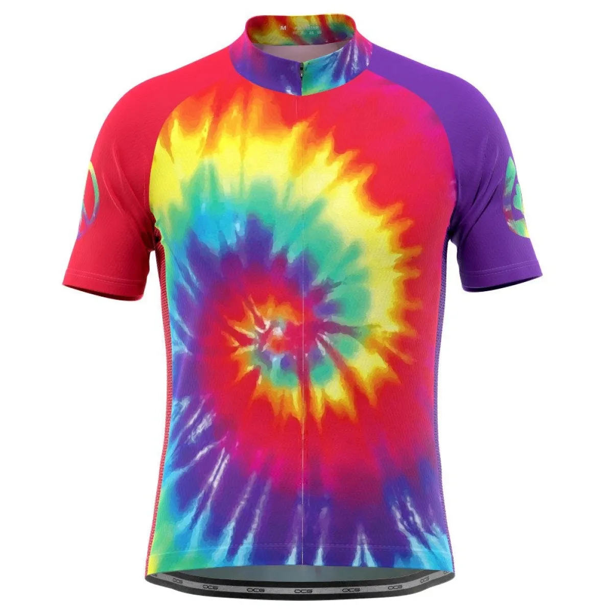 Men's Tie Dye Short Sleeve Cycling Jersey Tie Dye Jersey