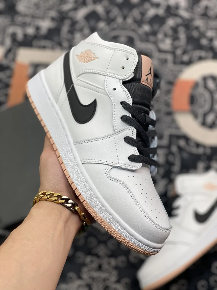 Air Jordan 1 Mid White/Anthracite-Arctic Orange #white/arctic orange/black