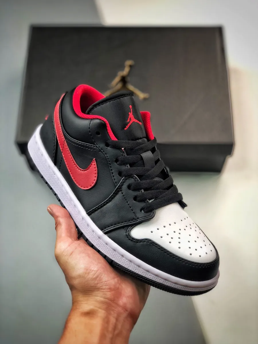 Air Jordan 1 Low 'White Toe' Black/Fire Red-White 553558-063 Air Jordan 1 Low White Toe
