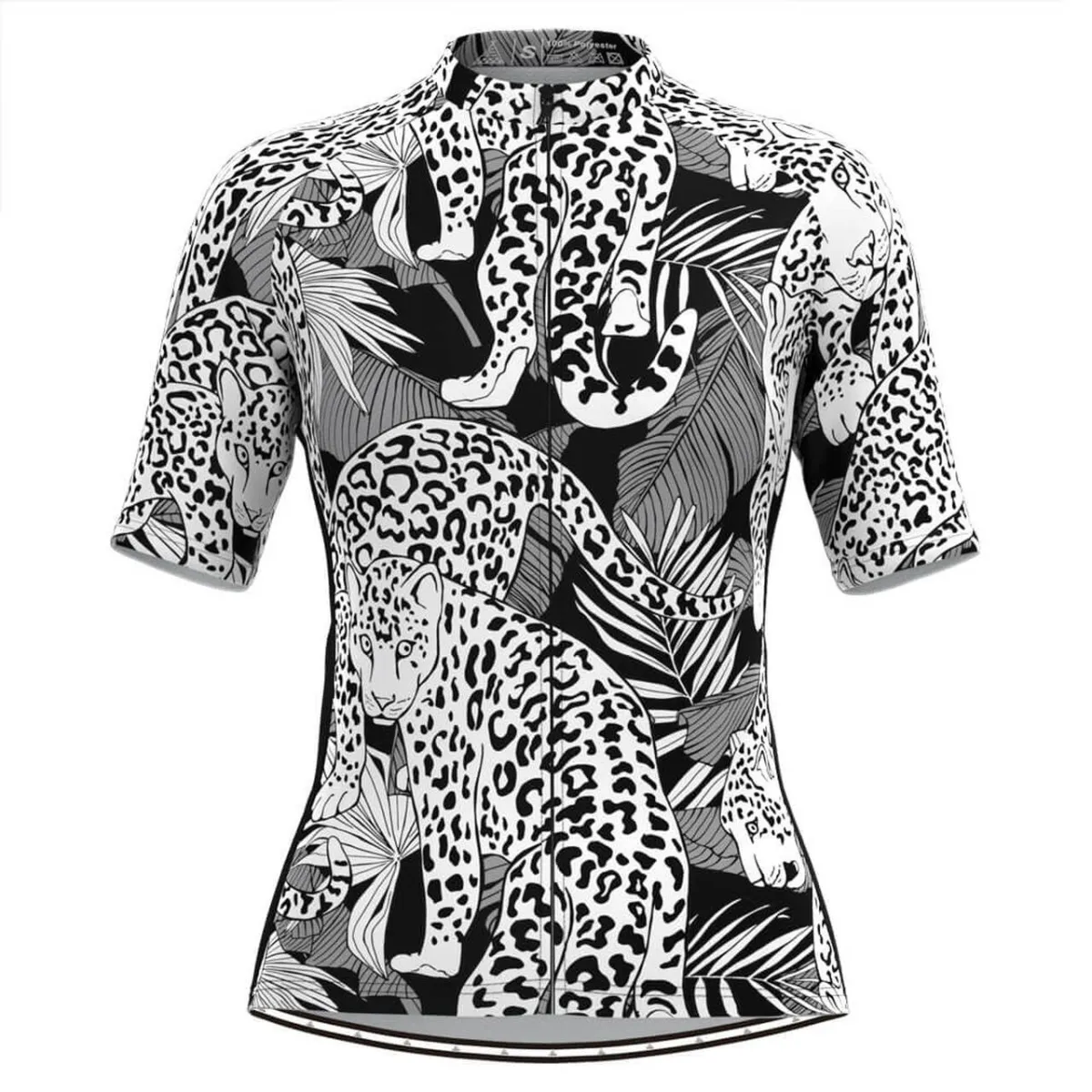 Women's Tropical & Jaguar Print Hawaiian Cycling Jersey V3