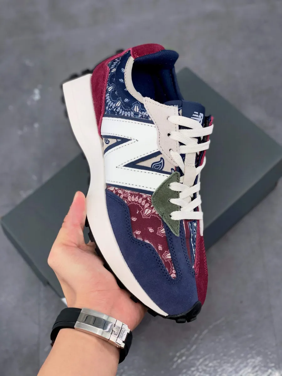 New Balance 327 'Paisley Pack' Red/Blue-Green - red blue new balance