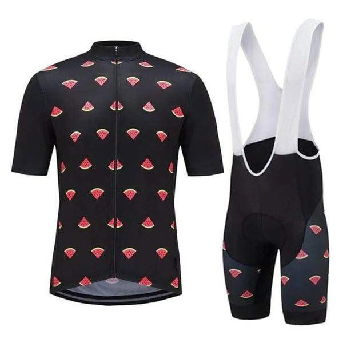 Watermelon Black Bib Cycling Kit Brand New