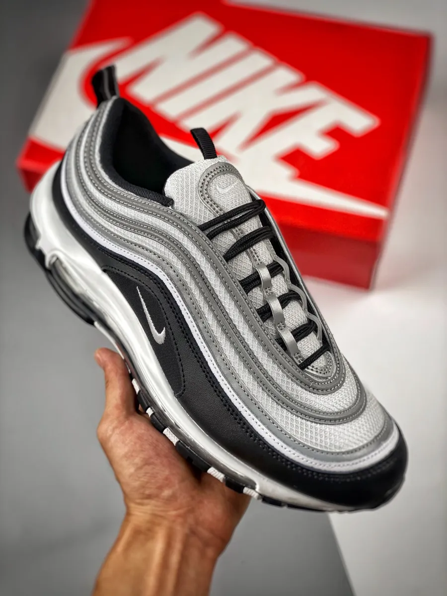 Nike Air Max 97 White Black Silver DM0027-001 reflect silver