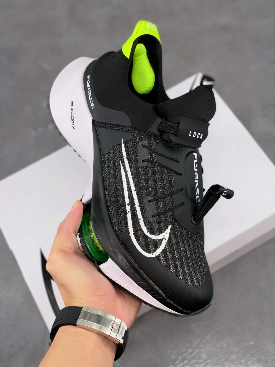 Nike Air Zoom Tempo NEXT% FlyEase Black/White-Volt nike air zoom tempo next sale