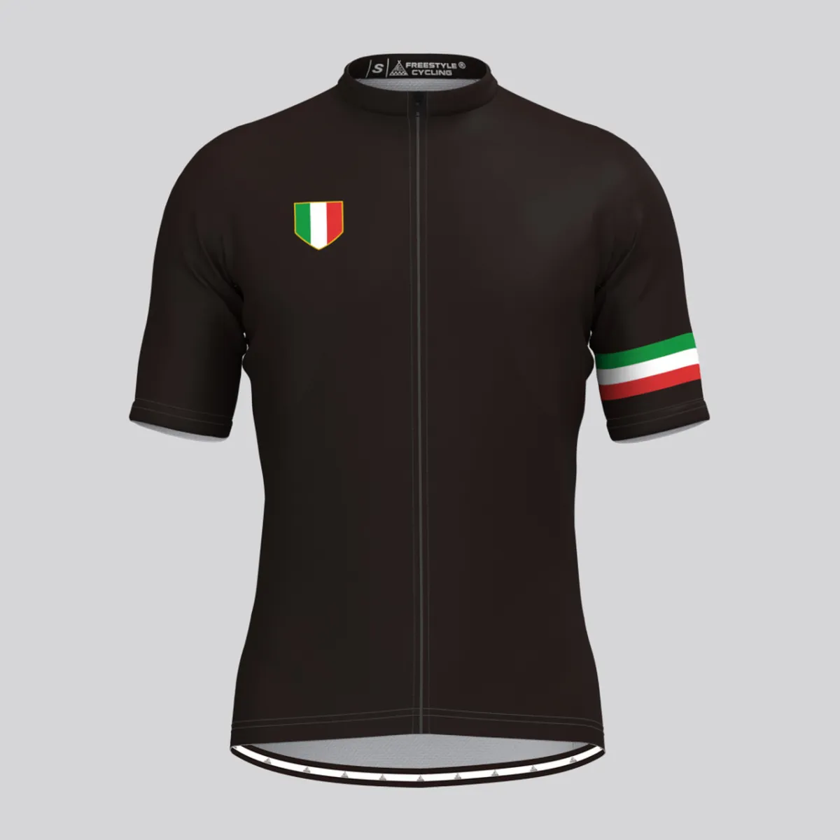 Classic Italia Black Men's Cycling Jersey For Sale