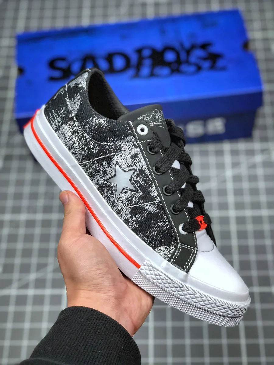 Sad Boys Converse One Star Ox Black Silver 165743C