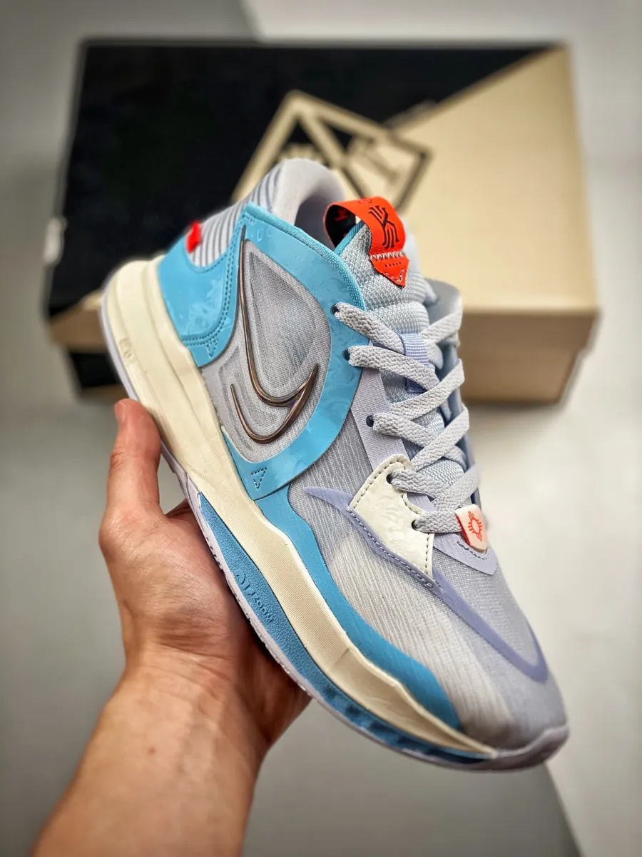 Nike Kyrie 5 Low Nets Grey Blue DJ6012-003 Kyrie Low Five