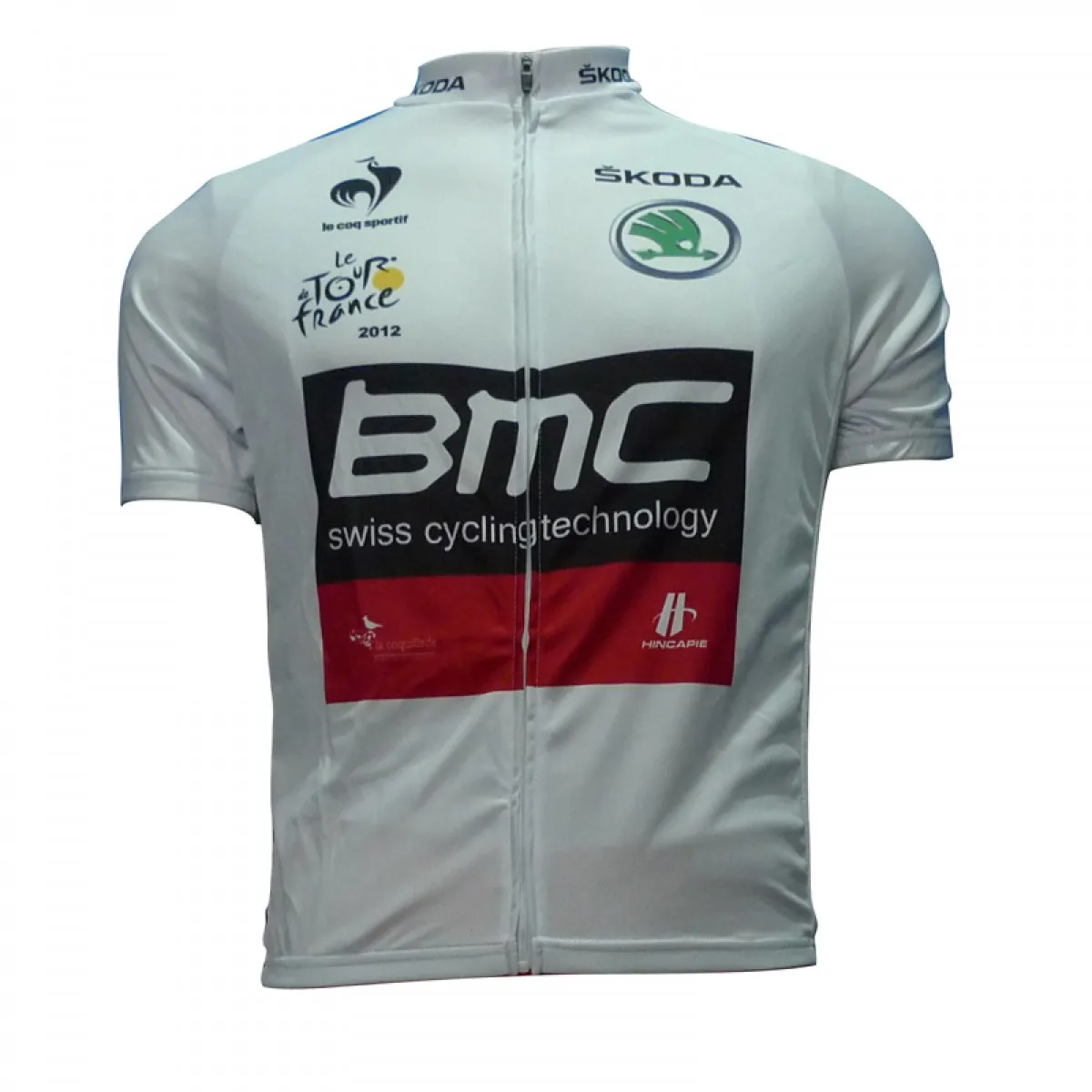 Team BMC WHITE Jersey Short Sleeve Tour De France 2012