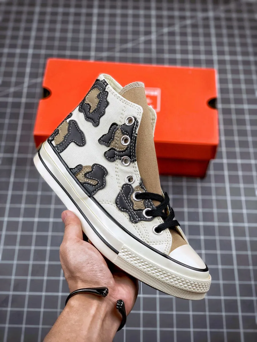 Converse Chuck 70 Hacked Archive High Top Egret Khaki 168904C / goat hacked