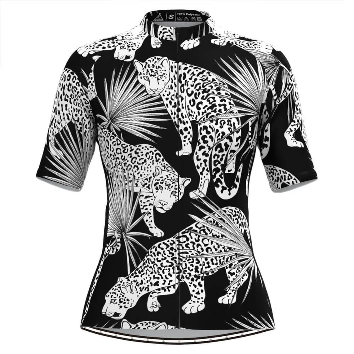 Women's Tropical & Jaguar Print Hawaiian Cycling Jersey V1
