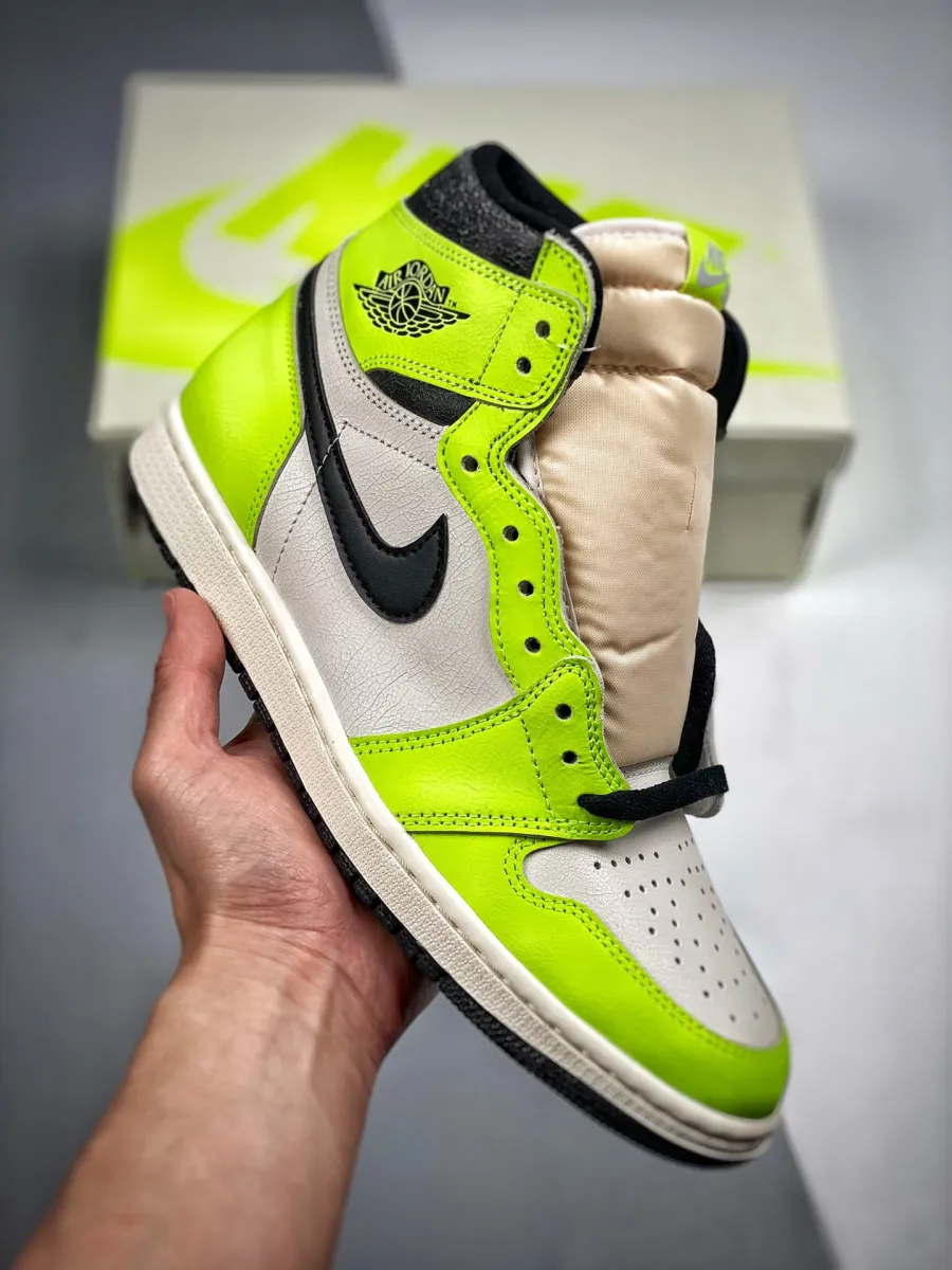 Air Jordan 1 High OG 'Visionaire' Volt/Black-Sail 555088-702 / jordan retro 1 visionaire