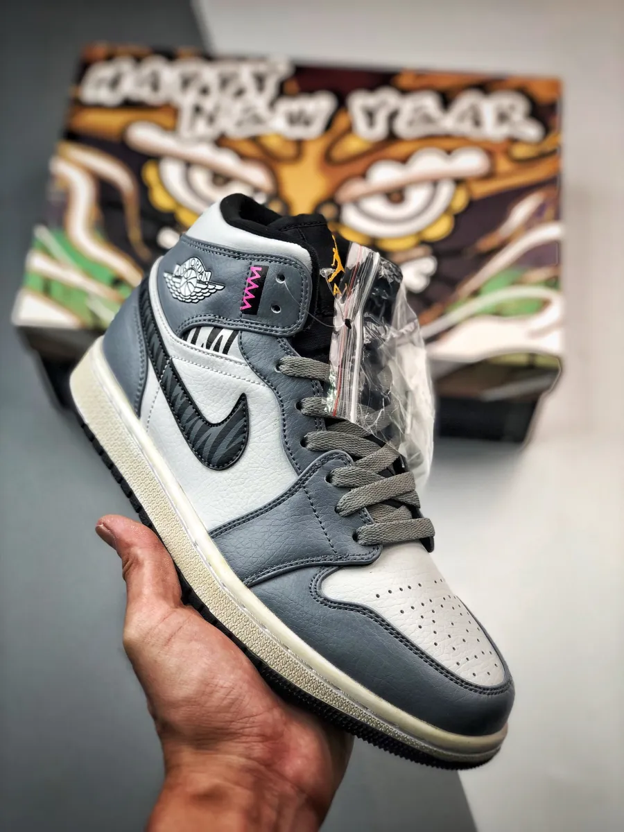 Air Jordan 1 Mid Cool Grey/White-Black Online