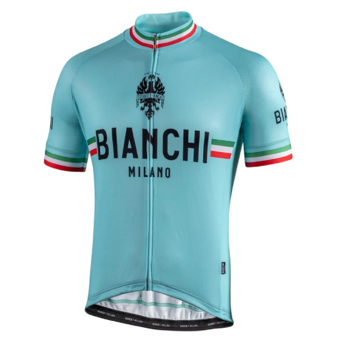 Nalini Bianchi-Milano ISALLE Short Sleeve Full Zip Cycling Jersey Celeste