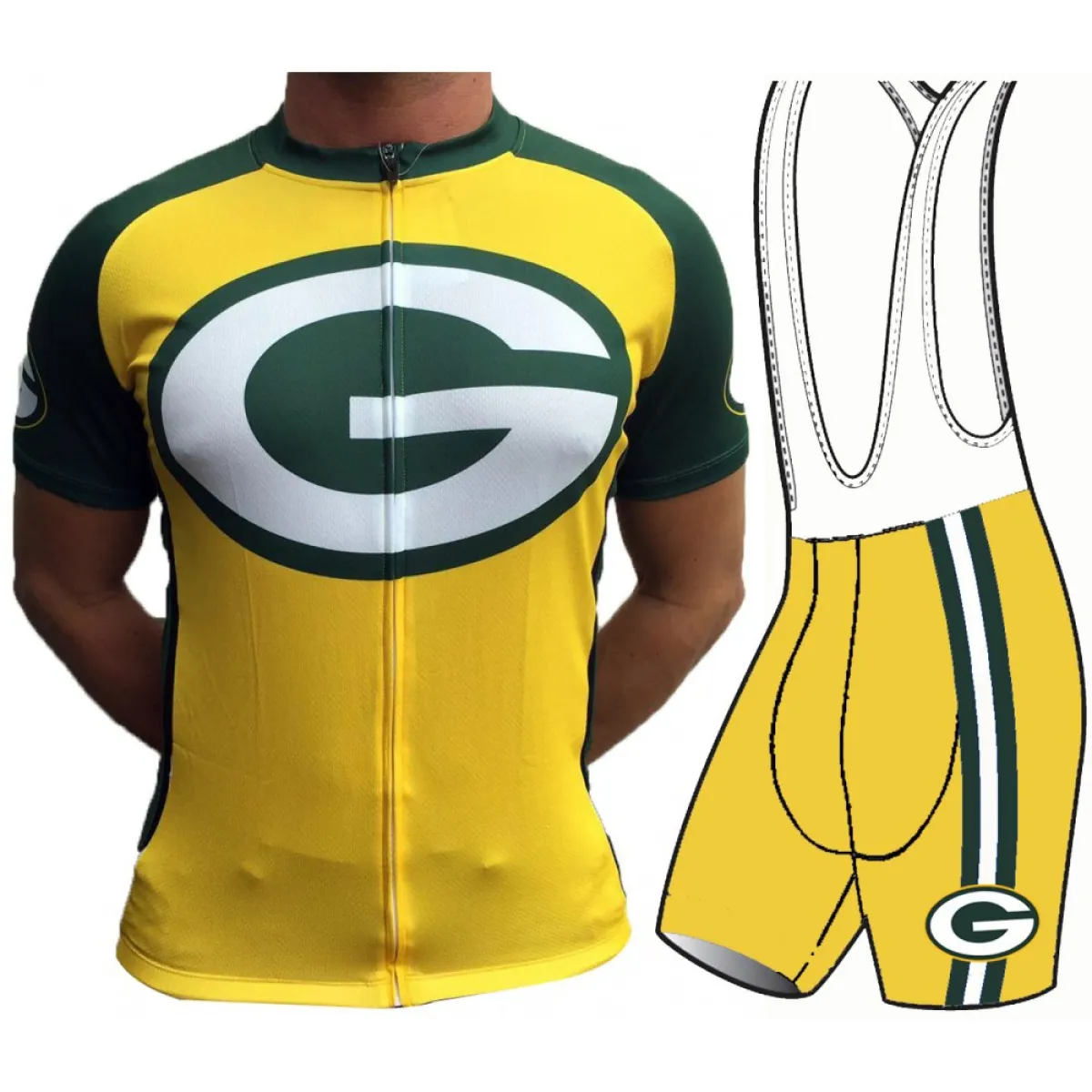 NFL Green Bay Packers Short Sleeve Cycling Jersey Z-1905697