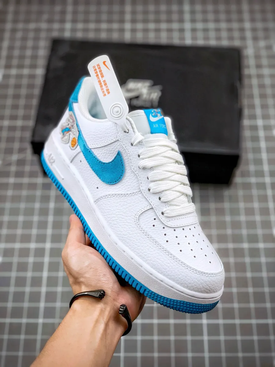 Bugs & Lola Bunny x Nike Air Force 1 'Space Jam' White/Light Blue Fury - space jam air force