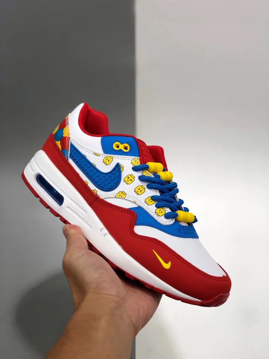 DENHAM x Nike Air Max 1 Red/Blue-White-Yellow / air max 1 yellow and white