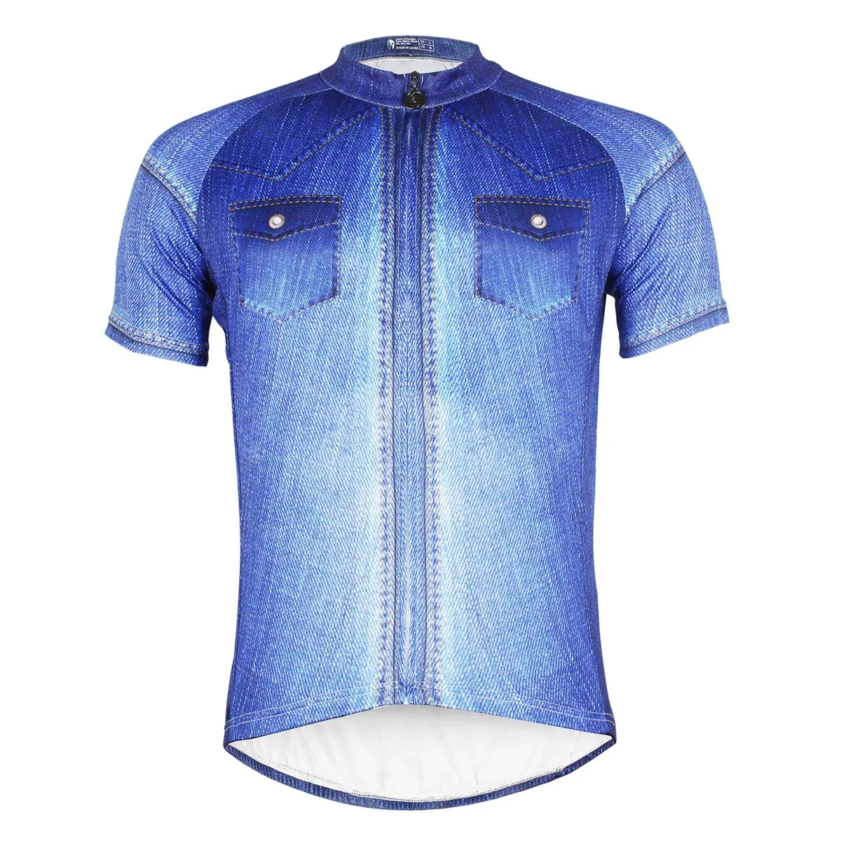 Stylish Denim-blue Men's Cycling Jersey Fashional T-shirt NO.607