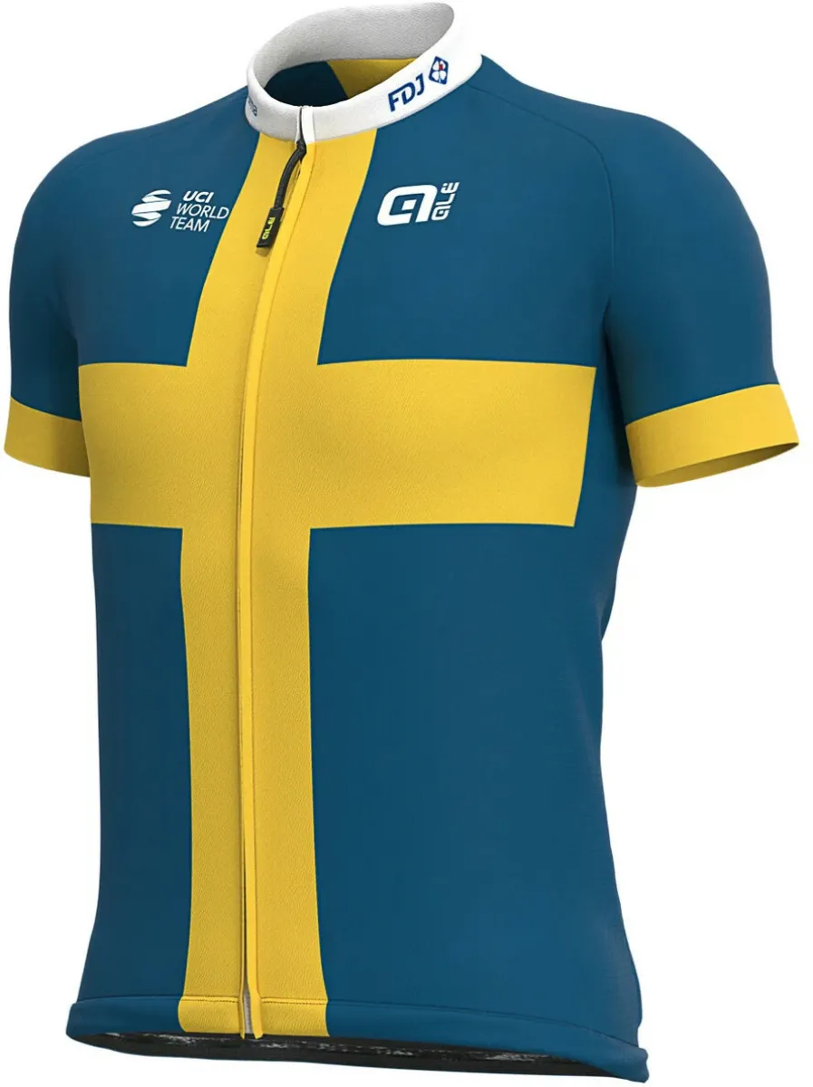 2020 Groupama FDJ Swedish Champion Full Zipper Jersey, GRO20J3