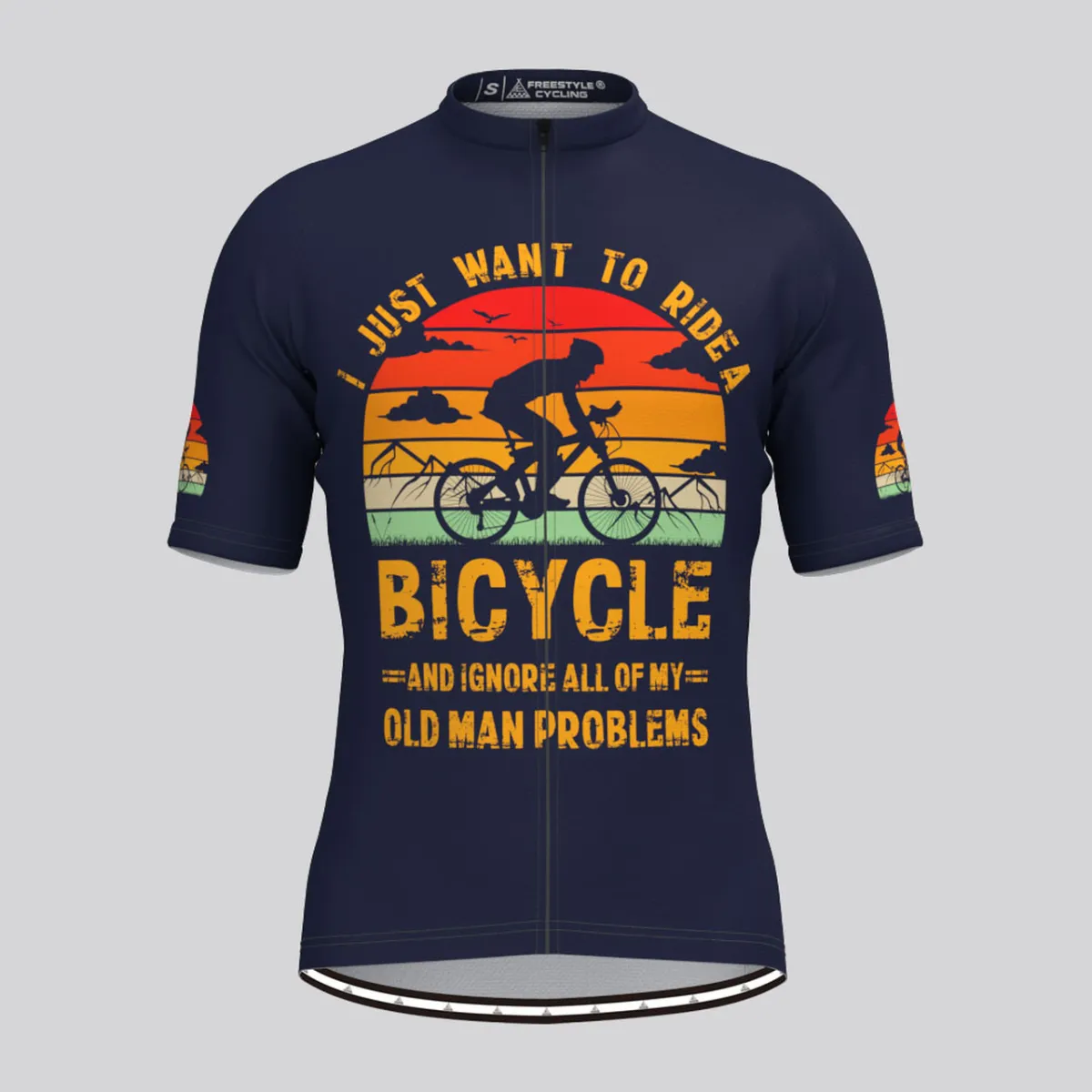 I Just Want To Ride A Bicycle Cycling Jersey Navy Outlet