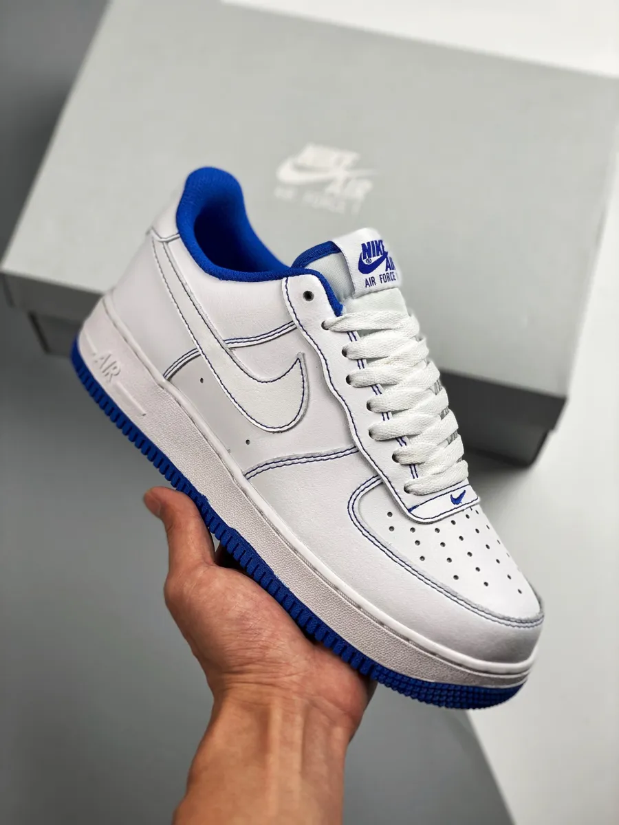 Nike Air Force 1 Low White/White-Game Royal / air force 1 game royal
