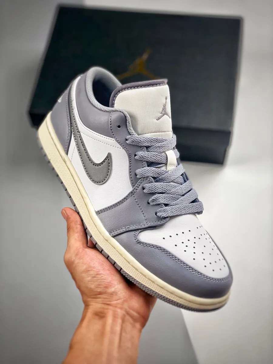 Air Jordan 1 Low White/Vintage Grey-Sail Jordan 1 Low Vintage Grey