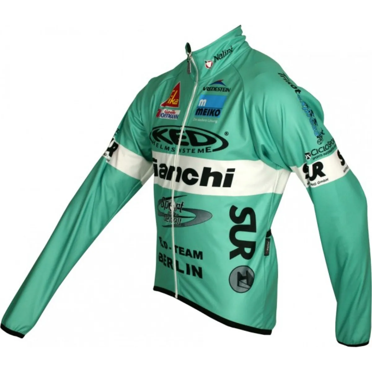 BIANCHI BERLIN 2012 Nalini Radsport-Profi-Team Winter Fleece Long sleeve cycling jersey jacket