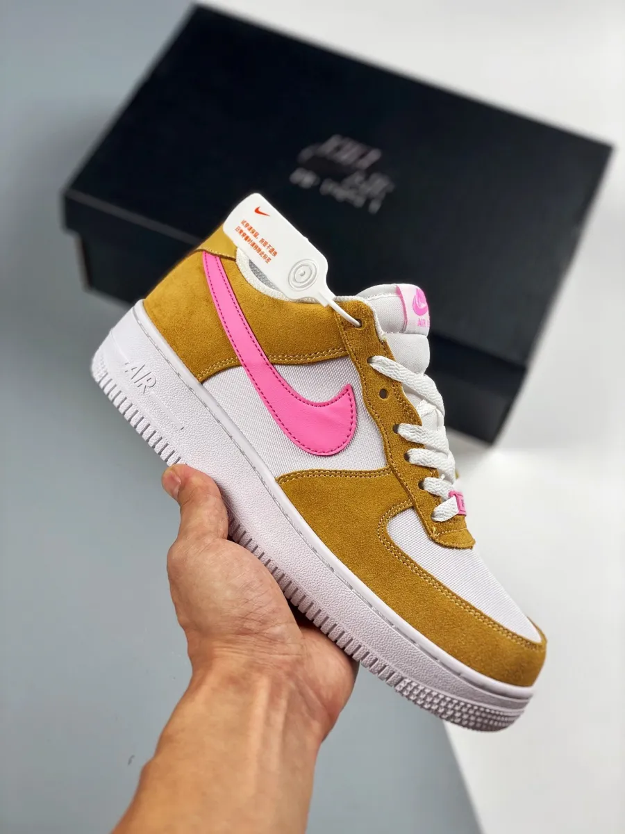 Nike Air Force 1 Flax Orange Pink WMNS DC1156-700 New Releases