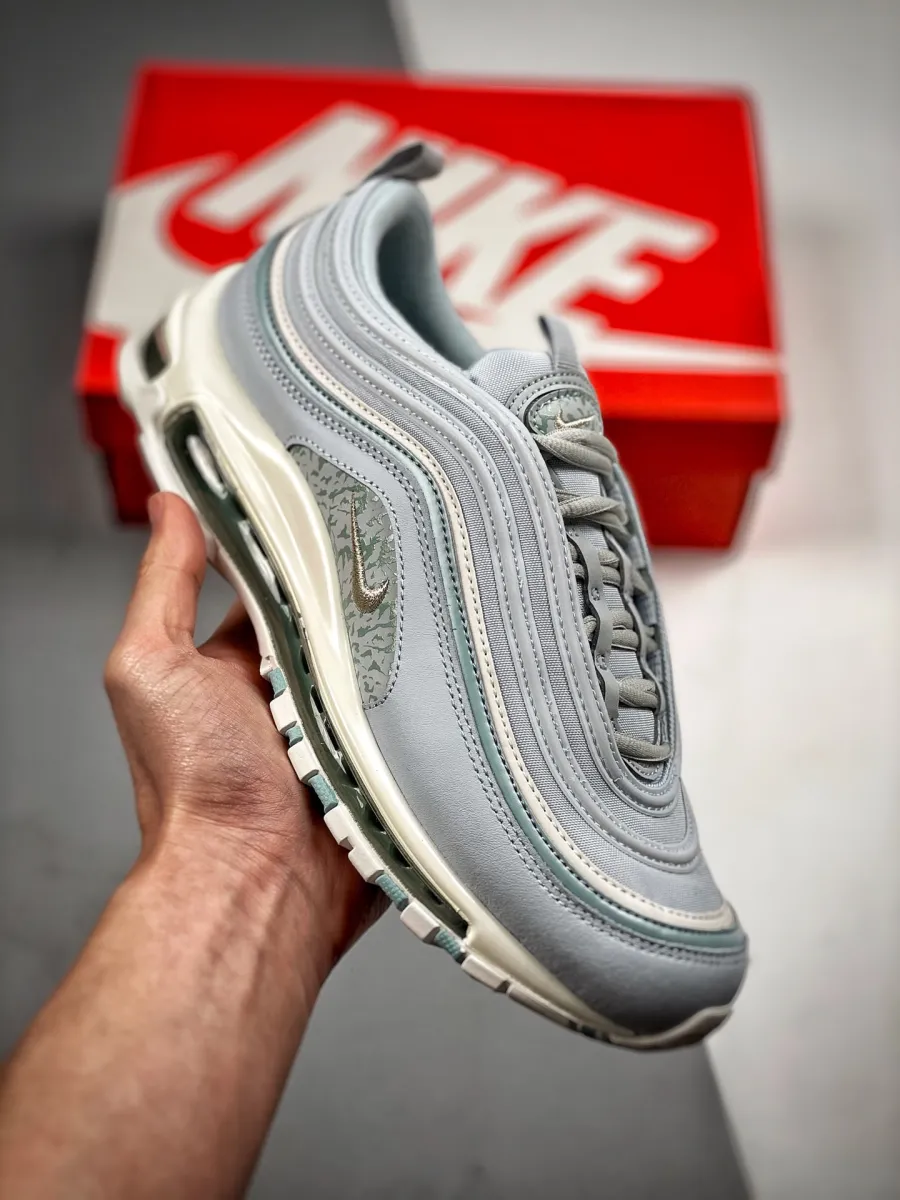 Nike Air Max 97 Aura/Ocean Cube/White/Metallic Silver DJ5434-400 / air max 97 light blue and white